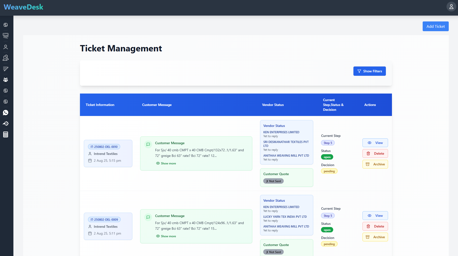 Intrend screenshot